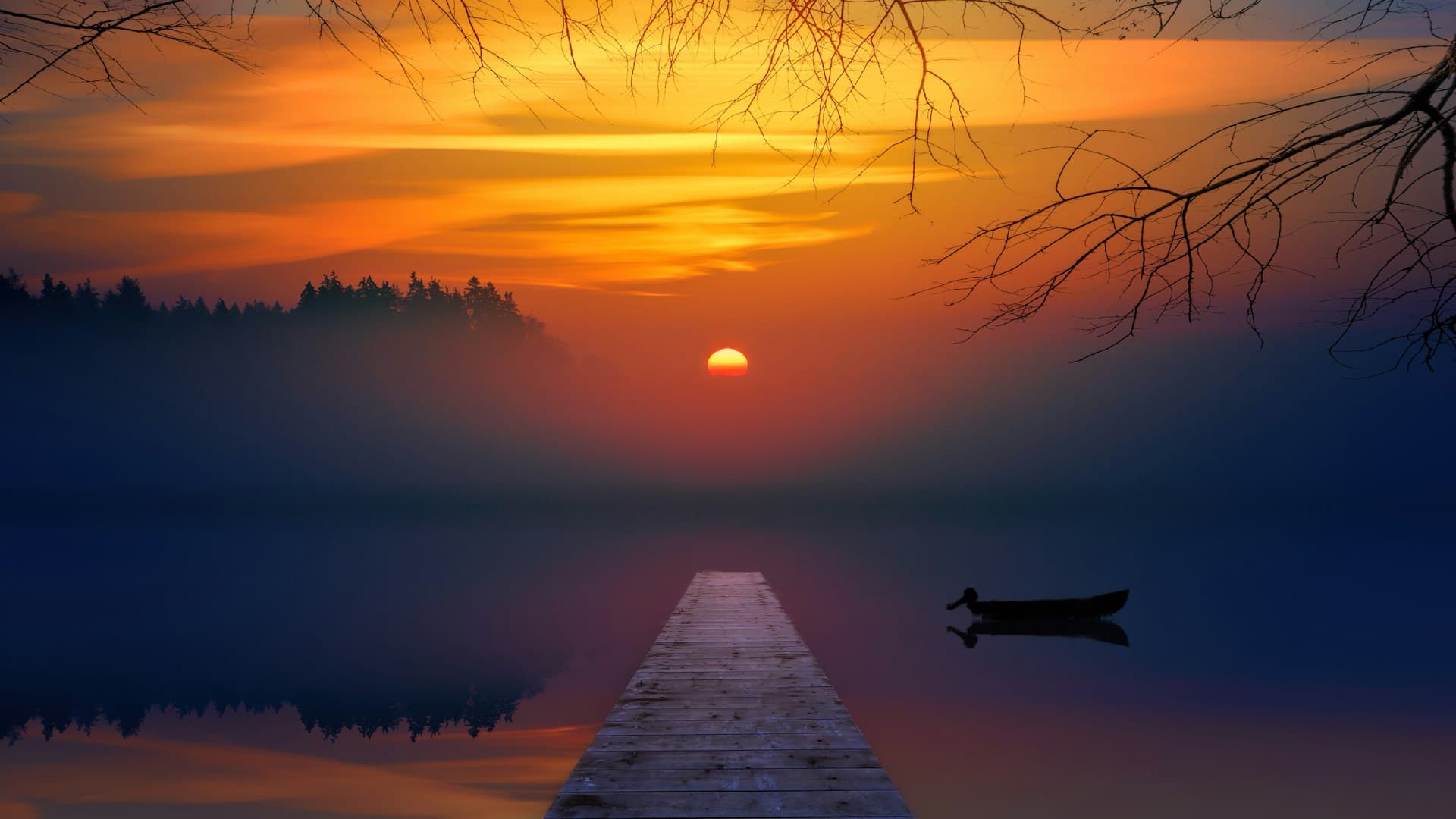 Peaceful sunset landscape representing holy rest on the Sabbath